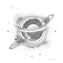 Black hole espace interstellar tattoo design idea