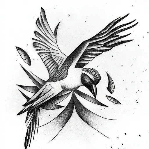Bird tattoo design idea