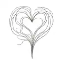 fingerprint heart heartbeat line tattoo design idea