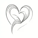fingerprint heart heartbeat line tattoo design idea