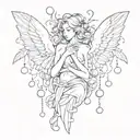 444 use angels or pearls  tattoo design idea