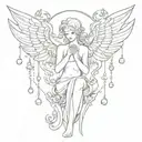 444 use angels or pearls  tattoo design idea