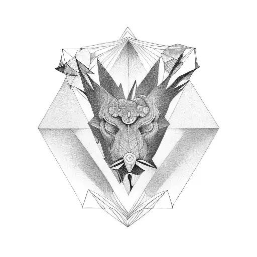 surrealism tattoo design idea