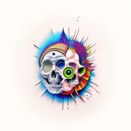 surrealism tattoo design idea