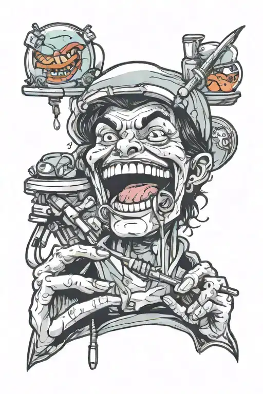 dentist tattoo design idea