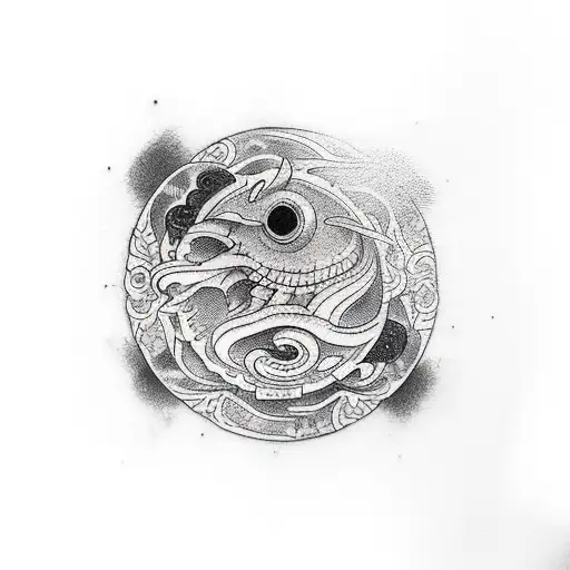 dark fenix black hole tattoo design idea