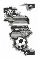soccer field  tattoo design idea