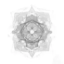 circle and square tattoo design idea