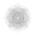 circle and square tattoo design idea