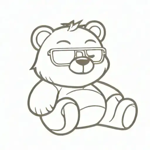 gangsta teddy bear tattoo design idea