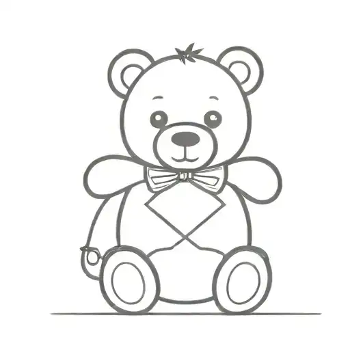 teddy bear tattoo design idea