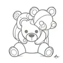teddy bear tattoo design idea
