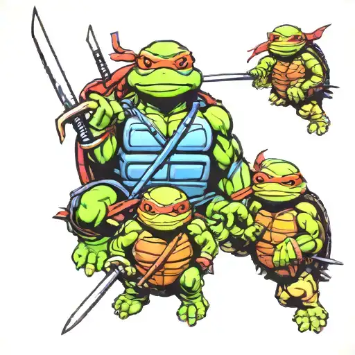 teenage mutant ninja turtles tattoo design idea