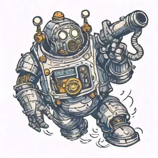 bioshock little big daddy tattoo design idea