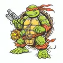 teenage mutant ninja turtles tattoo design idea