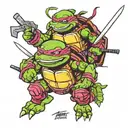 teenage mutant ninja turtles tattoo design idea