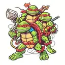 teenage mutant ninja turtles tattoo design idea