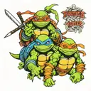teenage mutant ninja turtles tattoo design idea