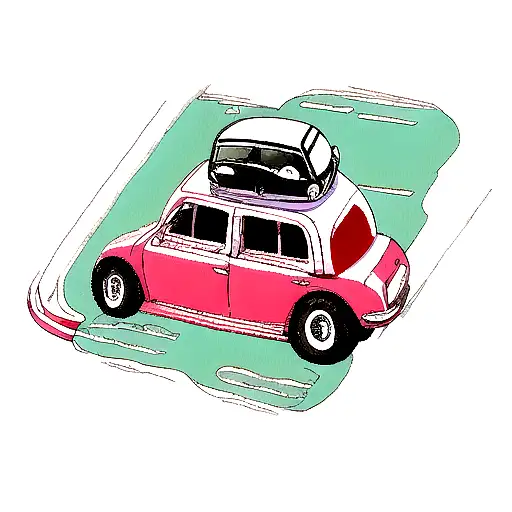 car tattoo design idea