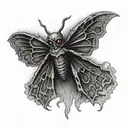 mothman horror  tattoo design idea