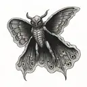 mothman horror  tattoo design idea