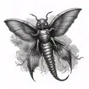 mothman horror  tattoo design idea