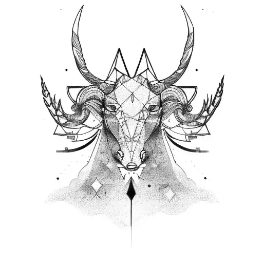 a combination of a leo, a taurus, an Aries and a Sagittarius tattoo design idea