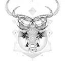 a combination of a leo, a taurus, an Aries and a Sagittarius tattoo design idea