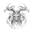 a combination of a leo, a taurus, an Aries and a Sagittarius tattoo design idea