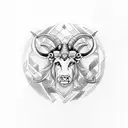 a combination of a leo, a taurus, an Aries and a Sagittarius tattoo design idea