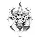 a combination of a leo, a taurus, an Aries and a Sagittarius tattoo design idea