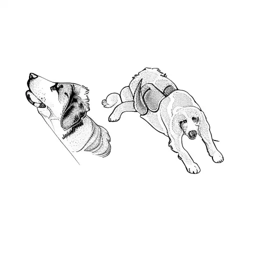 bernese mountain dog tattoo design idea