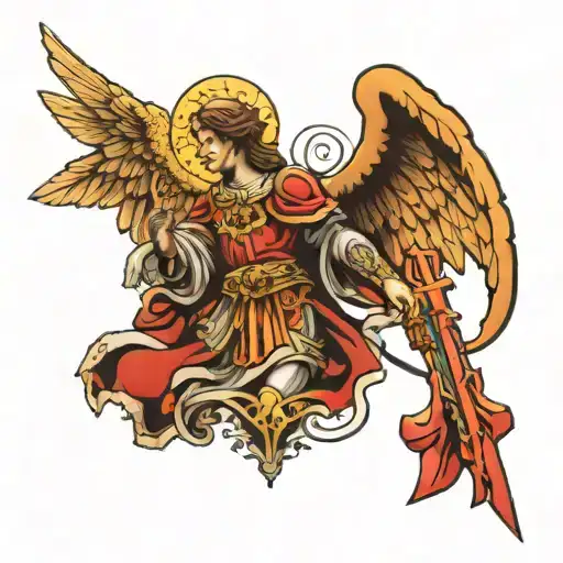st Michael archangel tattoo design idea