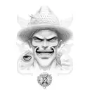 straw hat 5th gear wanted poster  tattoo design idea