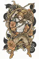 Sagittarius archer shooting tattoo design idea