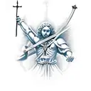 st michael with a sword tattoo design idea