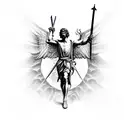 st michael with a sword tattoo design idea