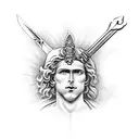 st michael with a sword tattoo design idea