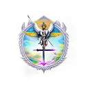 st michael with a sword tattoo design idea