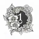 babies birth date tattoo design idea