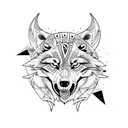 viking wolf tattoo design idea