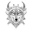 viking wolf tattoo design idea