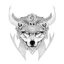 viking wolf tattoo design idea