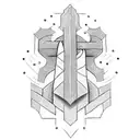 thors hammer tattoo design idea