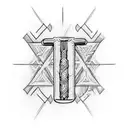 thors hammer tattoo design idea