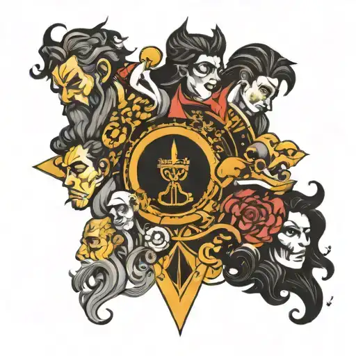 all thinkers together forming a tattoo design idea