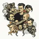 all thinkers together forming a tattoo design idea