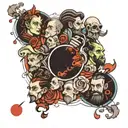 all thinkers together forming a tattoo design idea