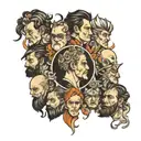 all thinkers together forming a tattoo design idea