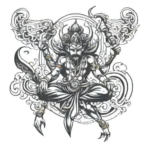rudra form tattoo design idea